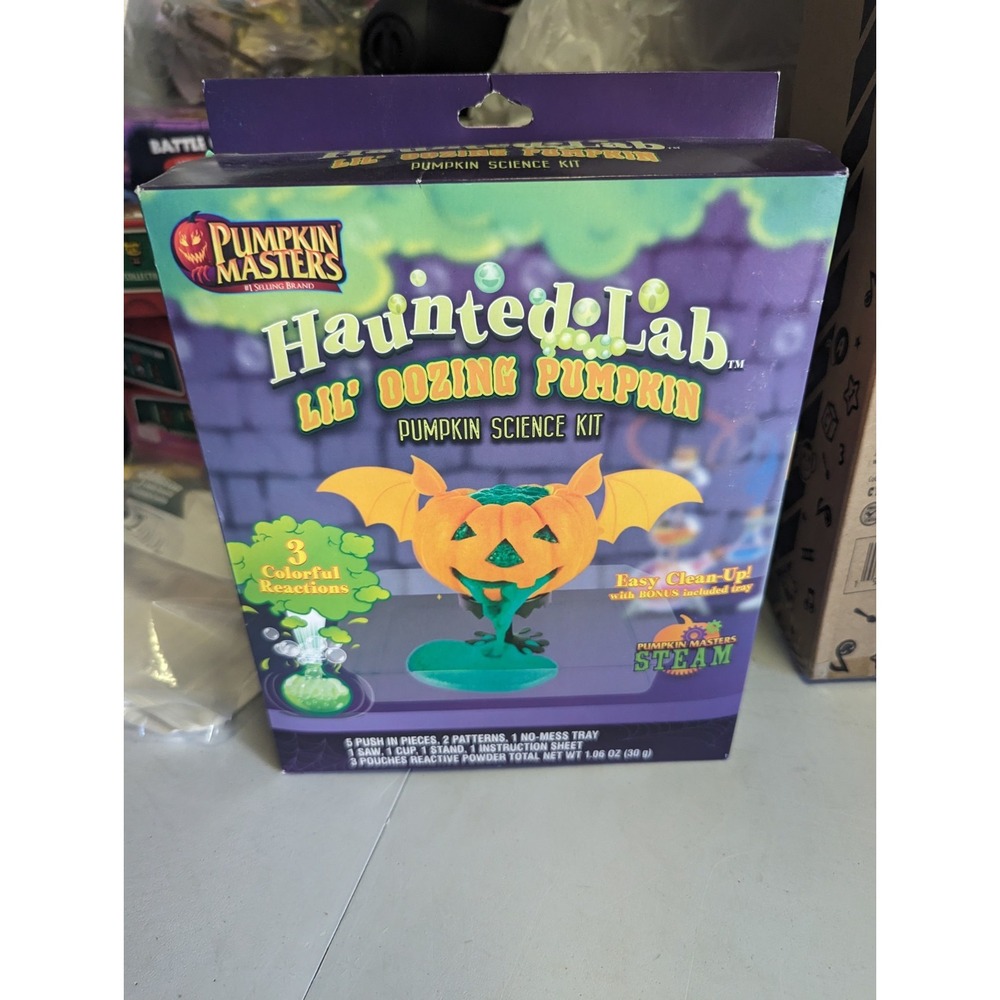 Halloween Lil Oozing Pumpkin  Science Kit‎ By Pumpkin Masters Haunted Lab *new*